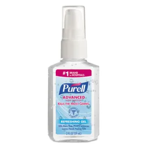 Advanced Hand Sanitizer Gel, 2 Oz Pump Bottle, Refreshing Scent, 24/carton