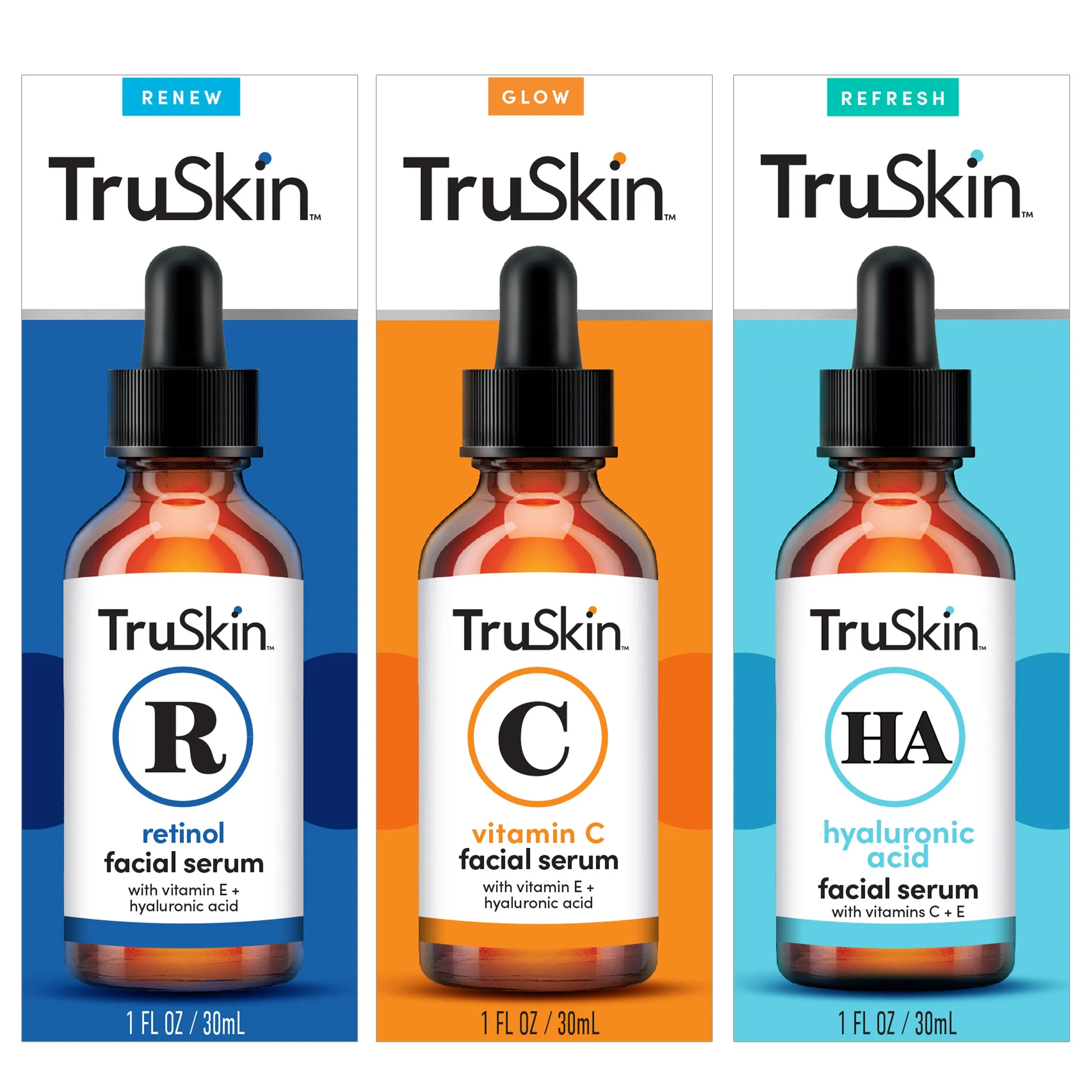 Age Defying 3-Pack Bundle - Vitamin C Serum, Retinol Serum and Hyaluronic Acid