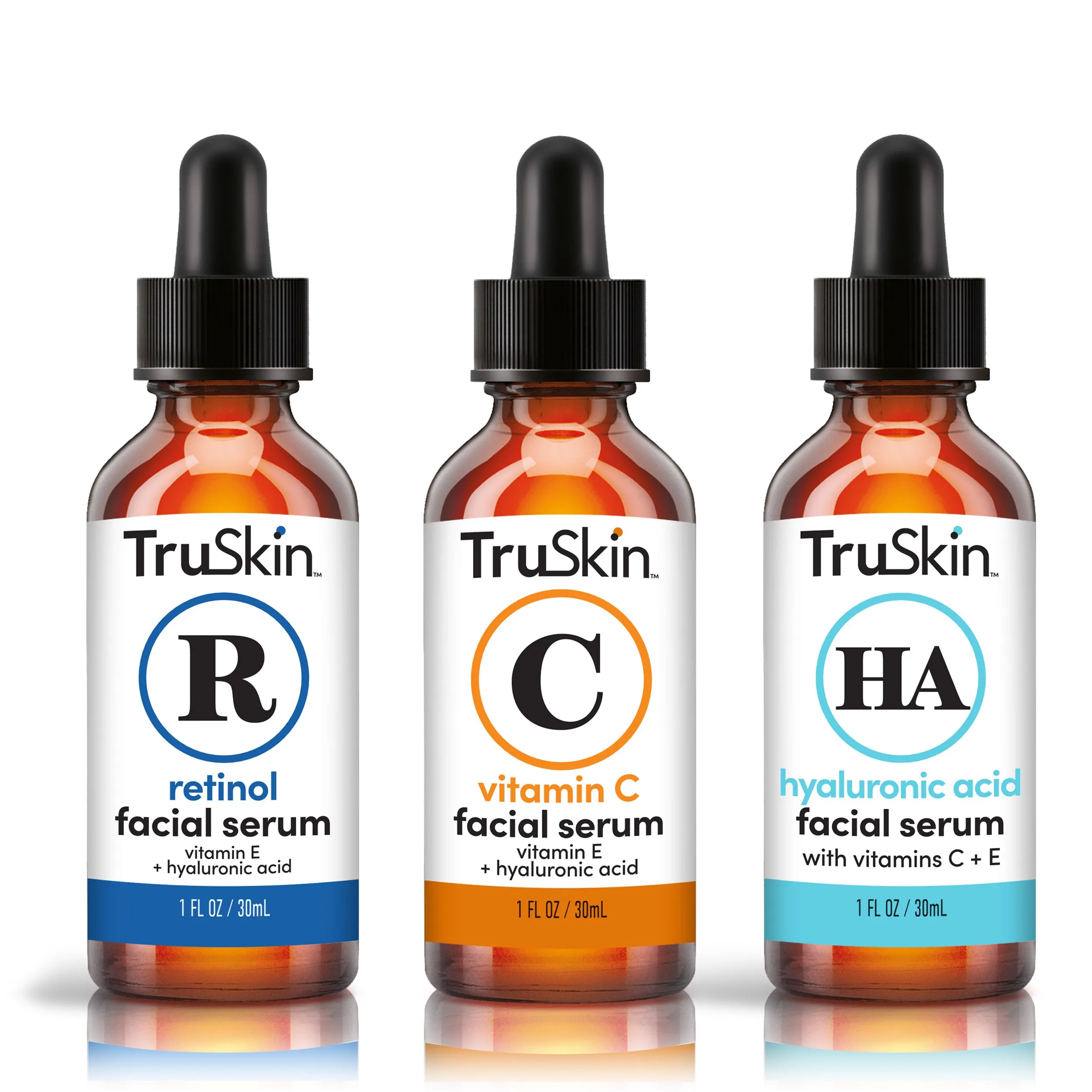 Age Defying 3-Pack Bundle - Vitamin C Serum, Retinol Serum and Hyaluronic Acid