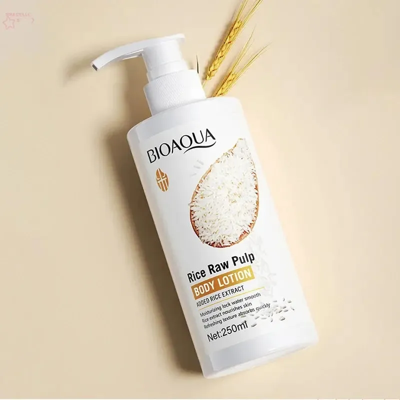 BIOAQUA White Rice Body Lotion skincare Exfoliating Moisturizing Nourishing Brightening Body Creams Skin Care Exfoliator