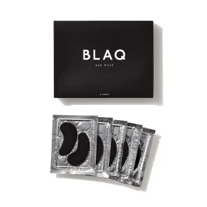 BLAQ Activated Charcoal Under Eye Mask with HydroGel |Natural Hydrating & Anti-Wrinkle Eye Patches with Hyaluronic Acid |Reduce Puffy Eyes & Remove Dark Circles - 5 Count