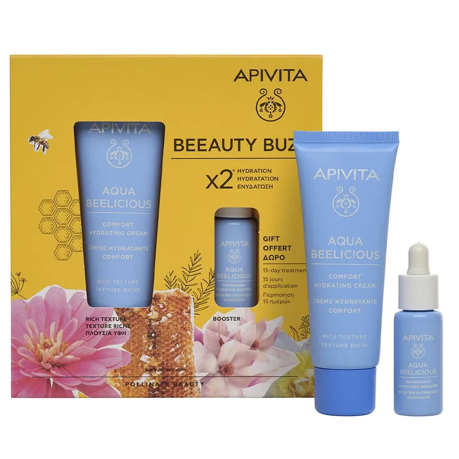 Giftboxes Beeauty Buzz Texture Riche Aqua Beelicious Apivita