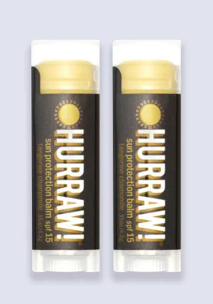 Hurraw Sun Protection Lip Balm SPF 15 4.3g (per stick) - 2 Pack