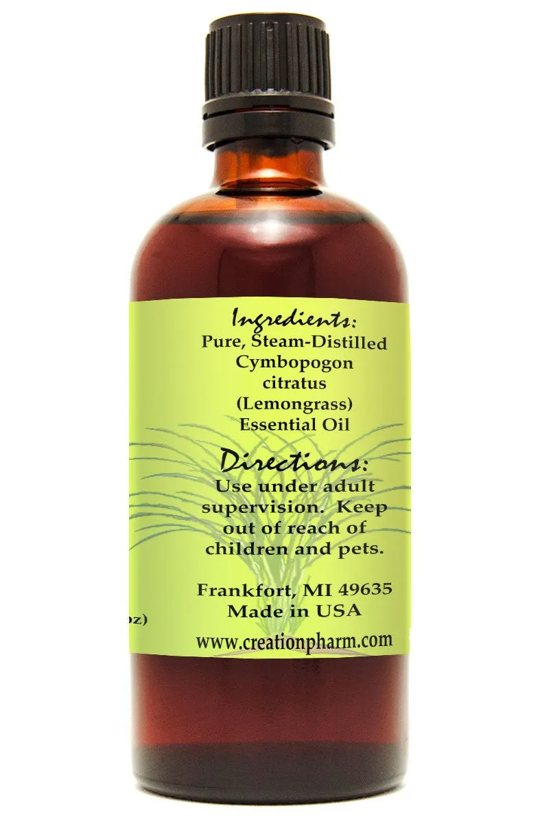 Lemongrass Essential Oil 4 oz - Aceite La hierba de limon- 100% Pure for Diffuser & Aromatherapy