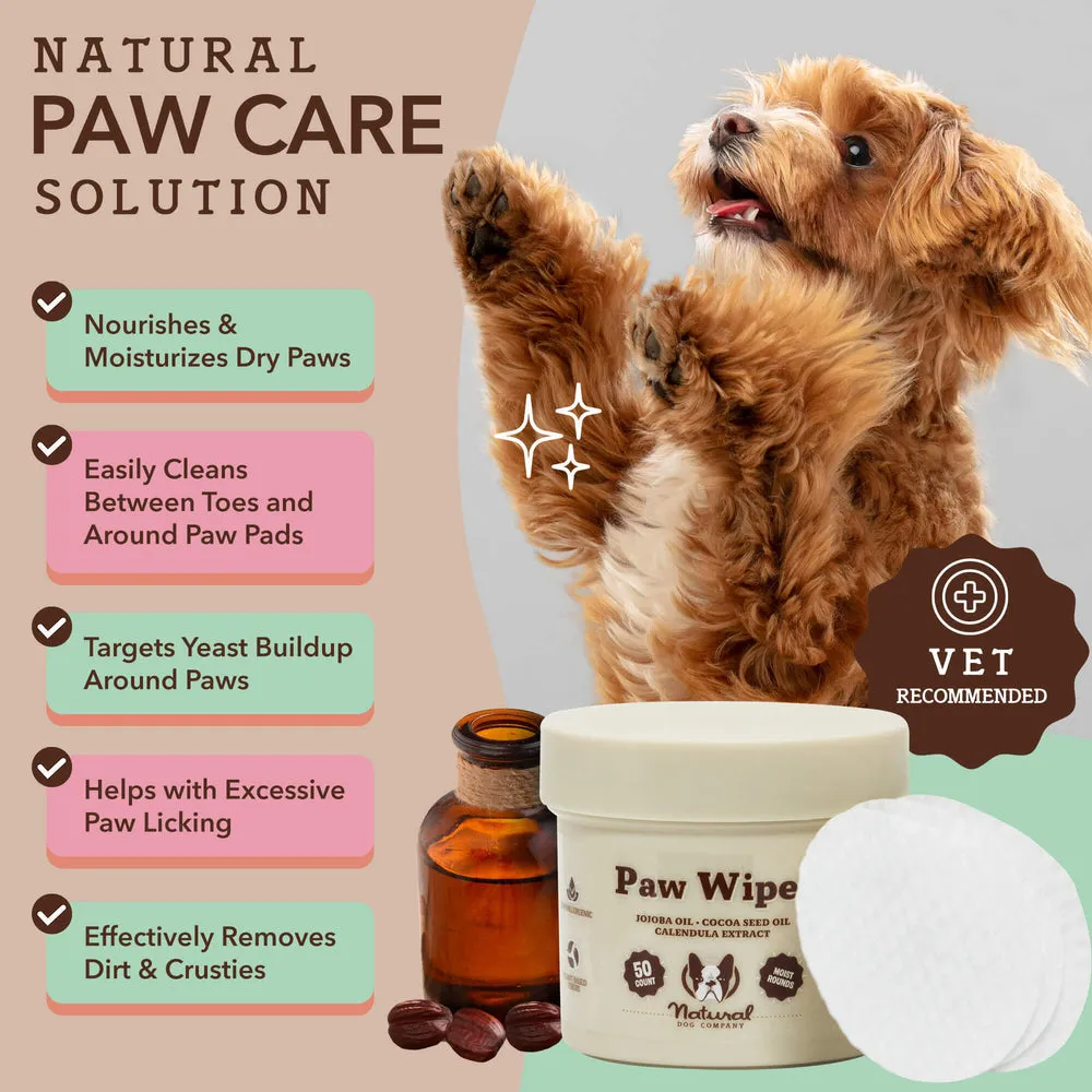 Natural Dog Company Paw Soother Wipes