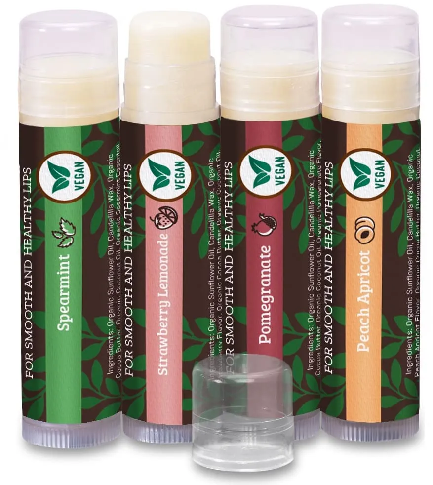 Organic Lip Balm - Best Lip Repair Chapstick for Dry Cracked Lips - Moisturizing Lip Care For Kids And Adults