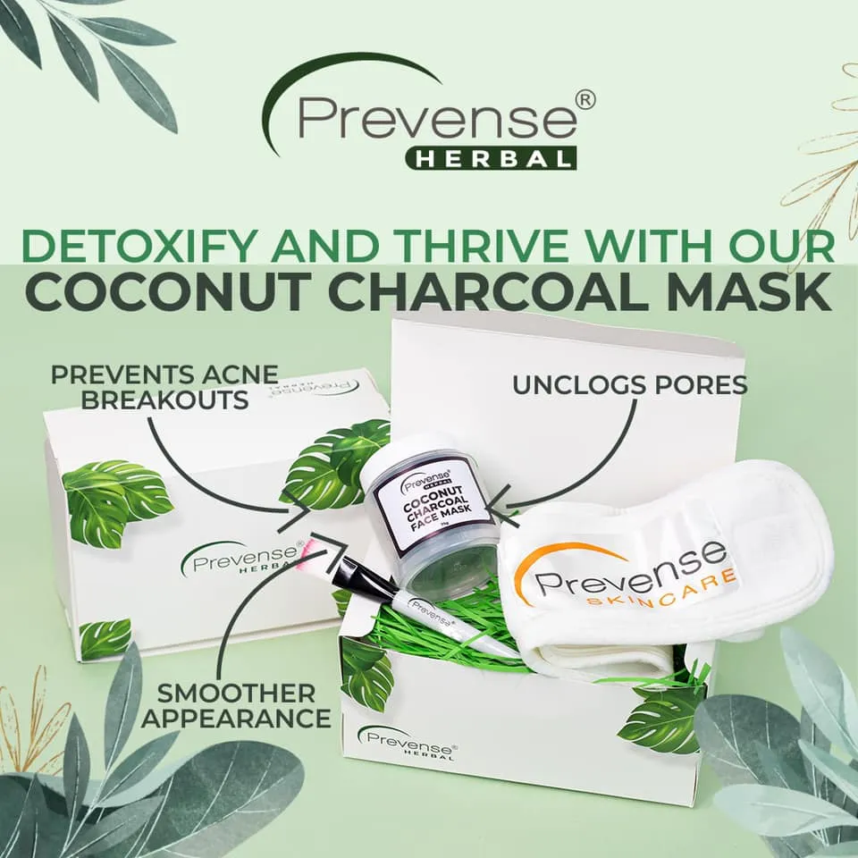 Prevense Coconut Charcoal Facial Mask 75g