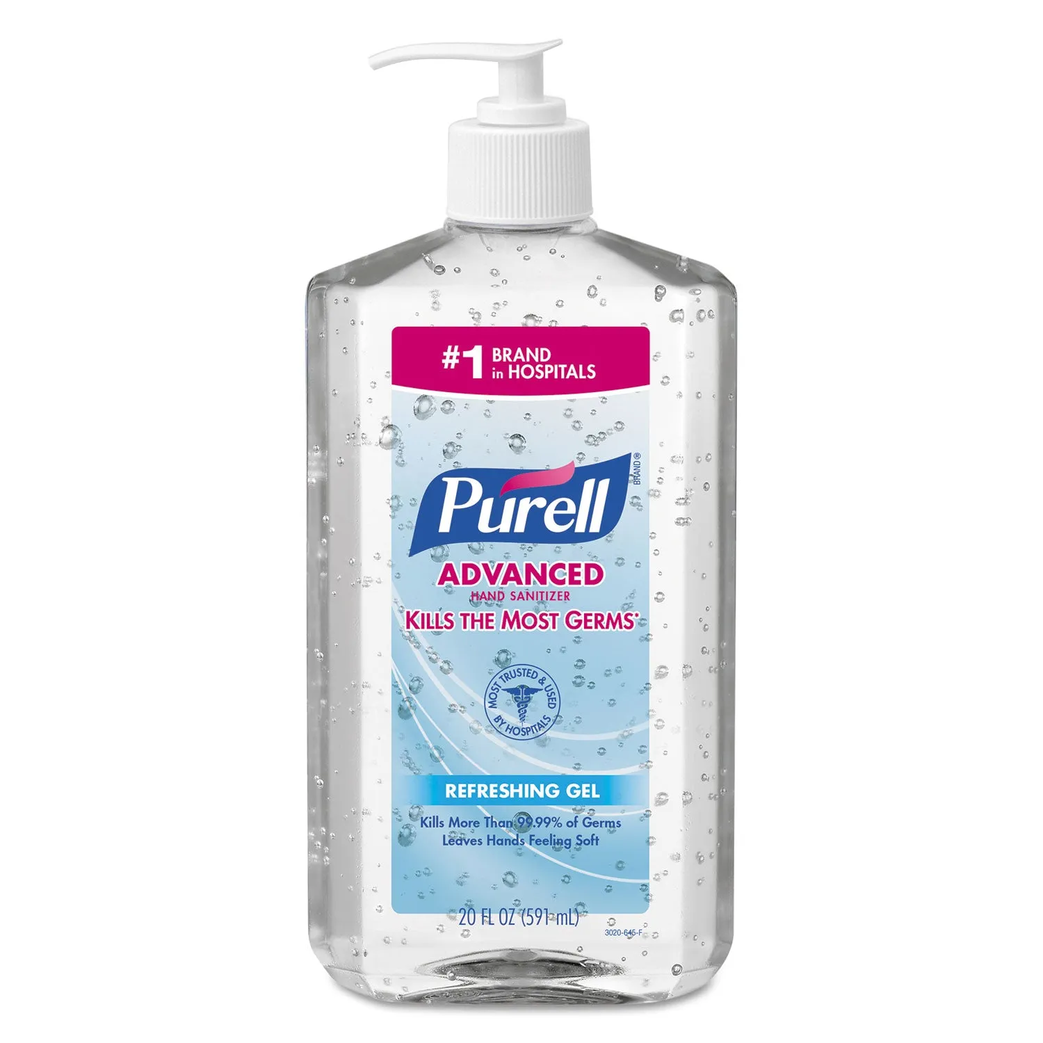 Purell Advanced Hand Sanitizer Refreshing Gel, Clean Scent, 20 Oz Pump Bottle - GOJ302312EA