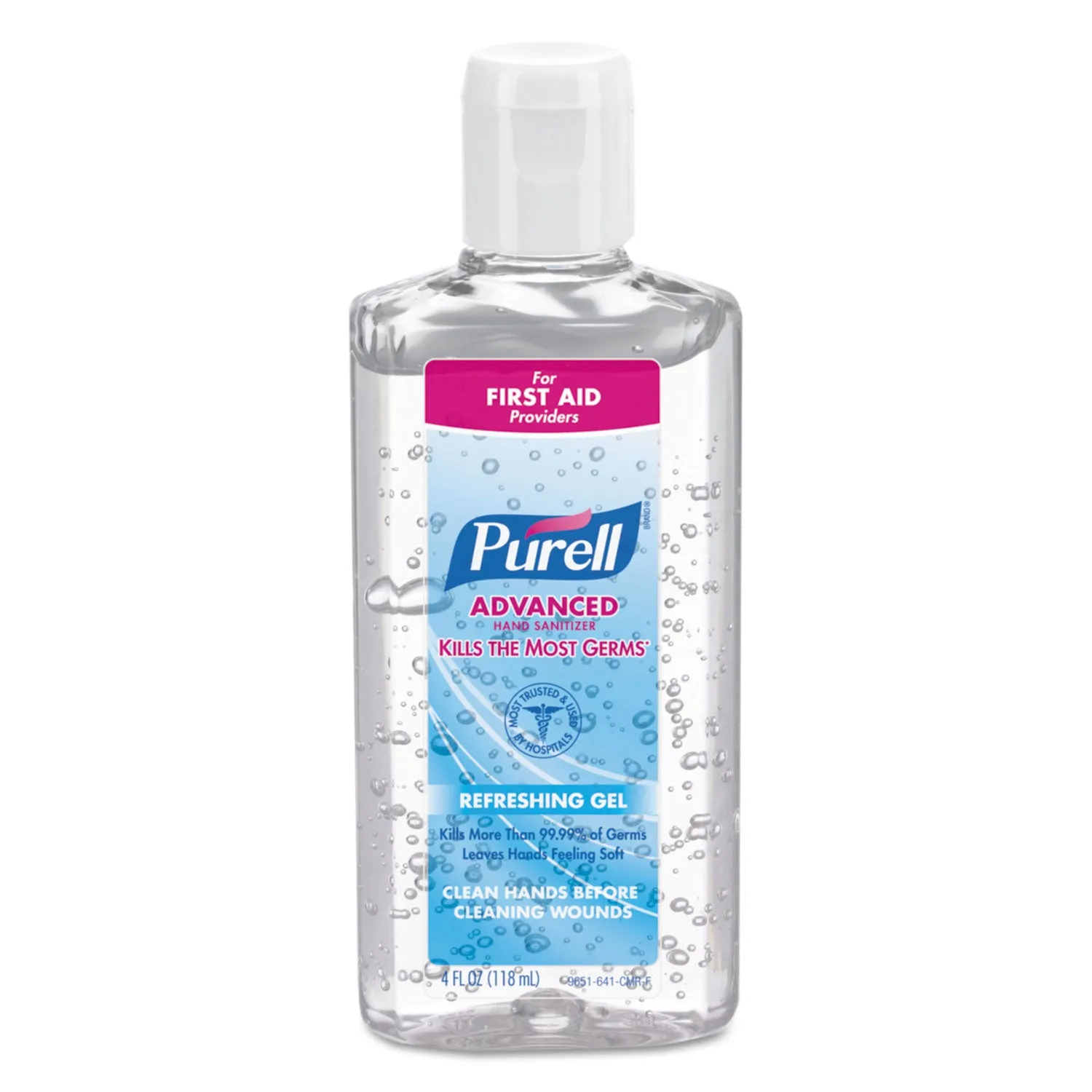 Purell Advanced Hand Sanitizer Refreshing Gel, Clean Scent, 4 Oz Flip-Cap Bottle, 24/Carton - GOJ965124